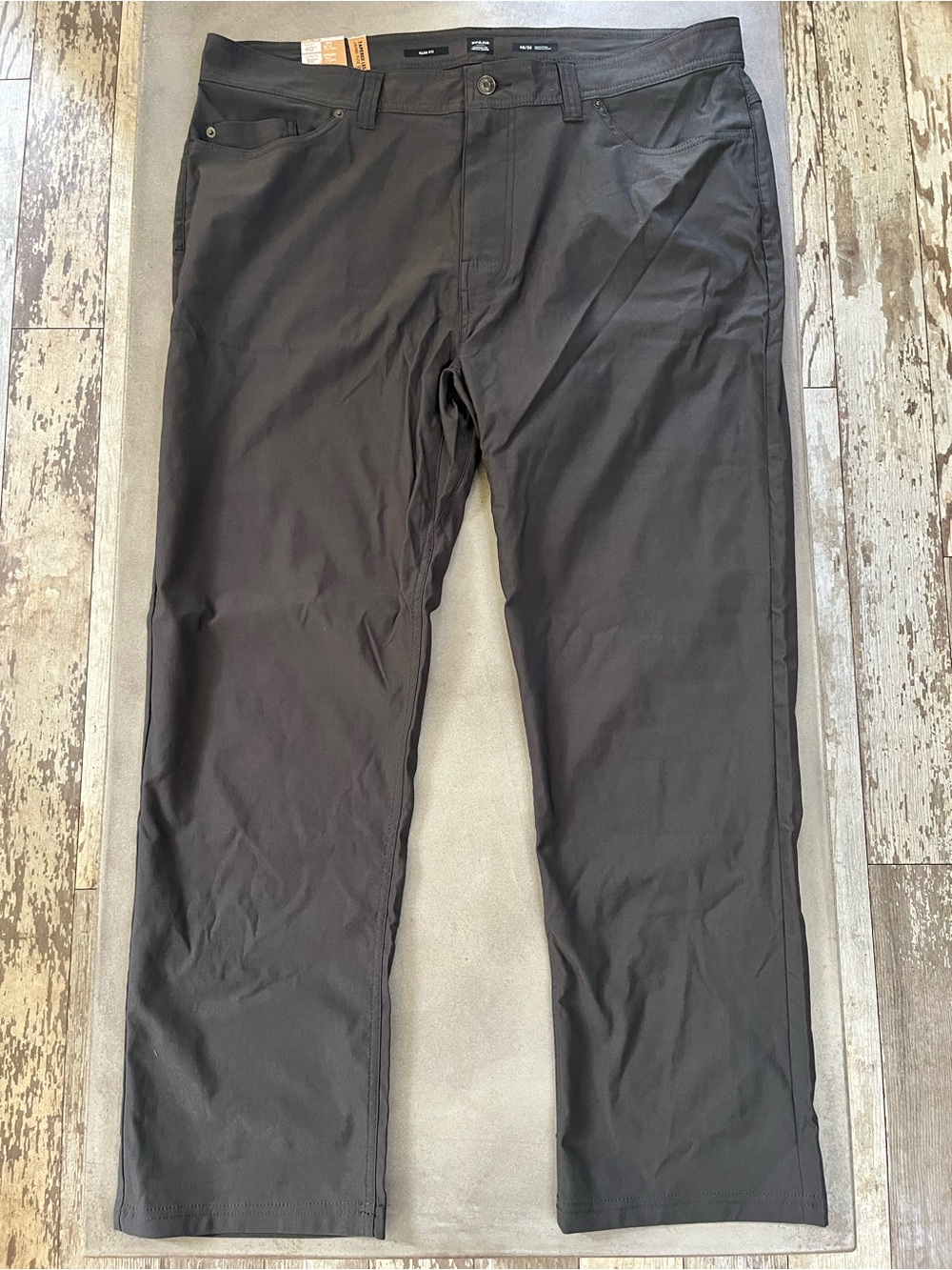 prAna Brion Slim Pant II Men's 40x30 Dark Iron Grey ReZion Stretch Hiking NWT